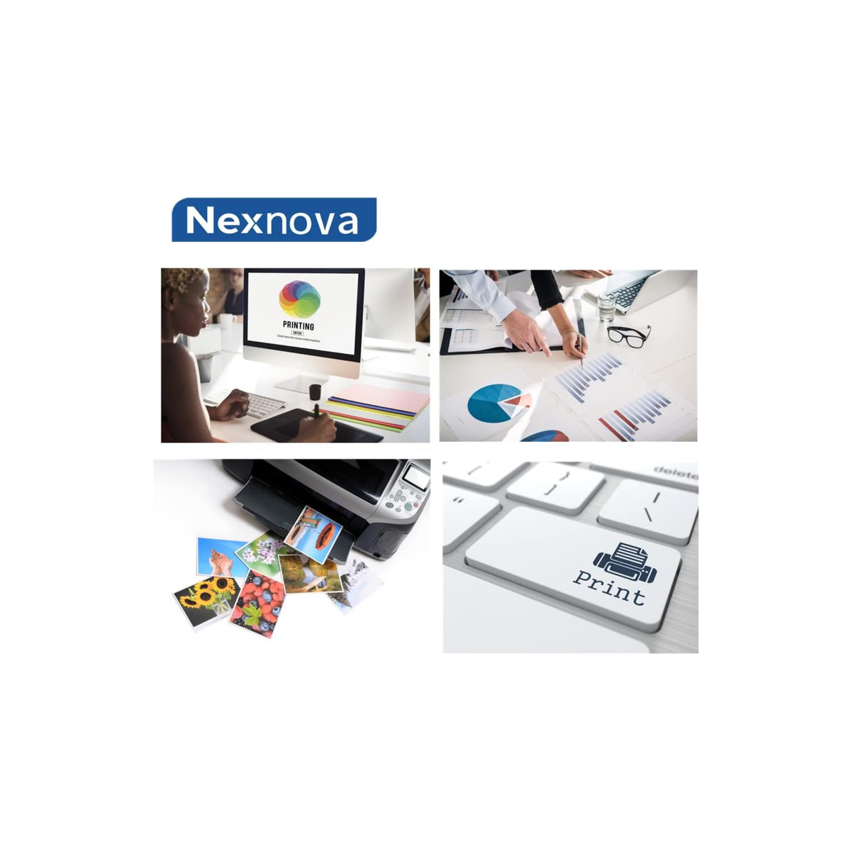 Nexnova® GT53XL 135ml GT52 70ml for HP Printer DeskJet Smart GT Tank (All-Pack of 4)