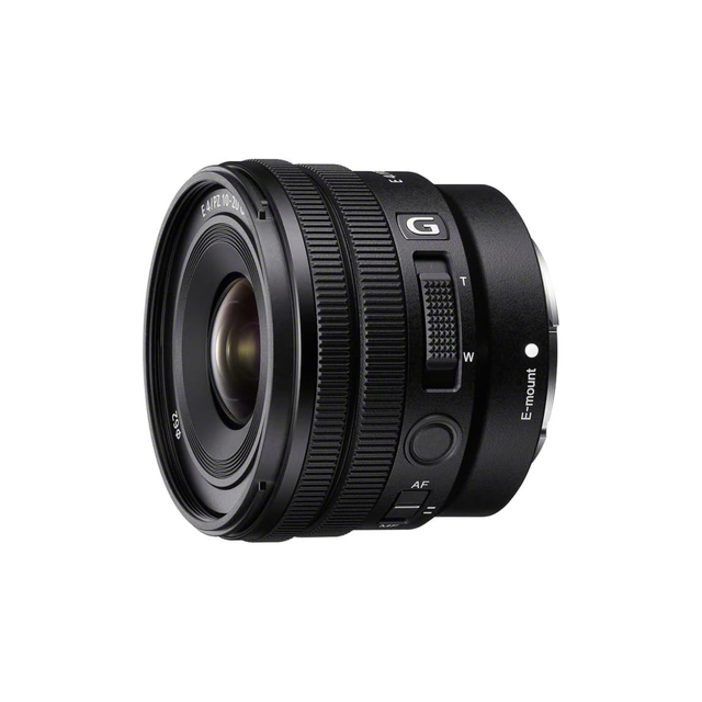 Sony E PZ 10 20 mm F4 G APS-C Constant-Aperture Power Zoom G Lens, SELP1020G, Black