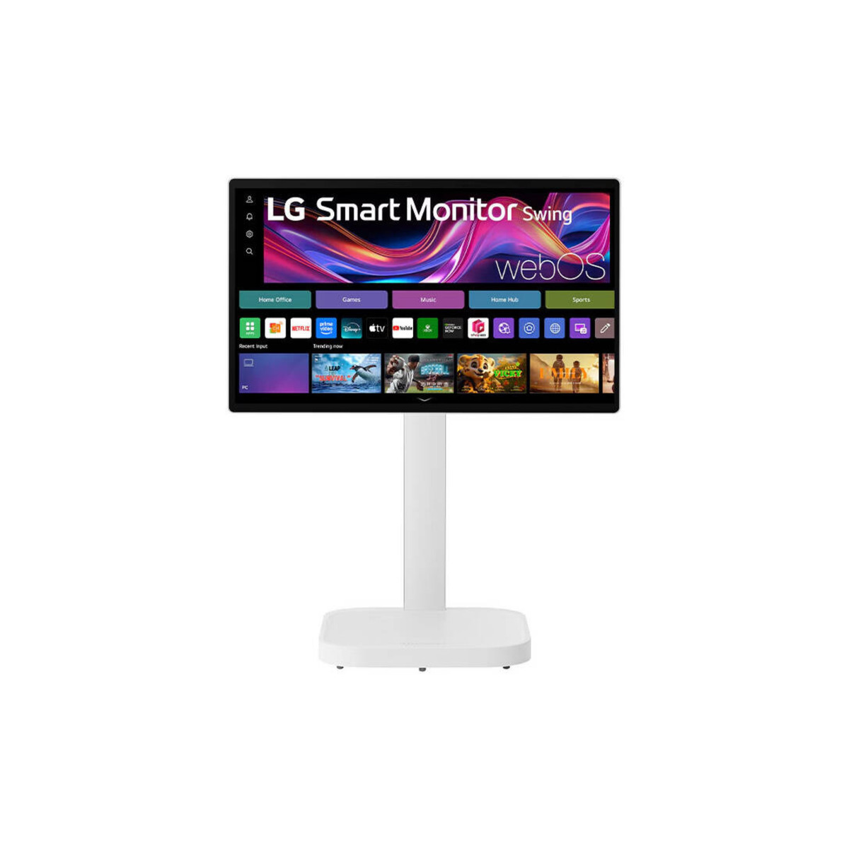 LG Smart Monitor Swing, 32" IPS Display, 4K UHD Resolution, 60Hz Refresh Rate, 5ms (GtG) Response Time, AirPlay 2, Screen Share, Bluetooth, WebOS, White | 32U889SA-W