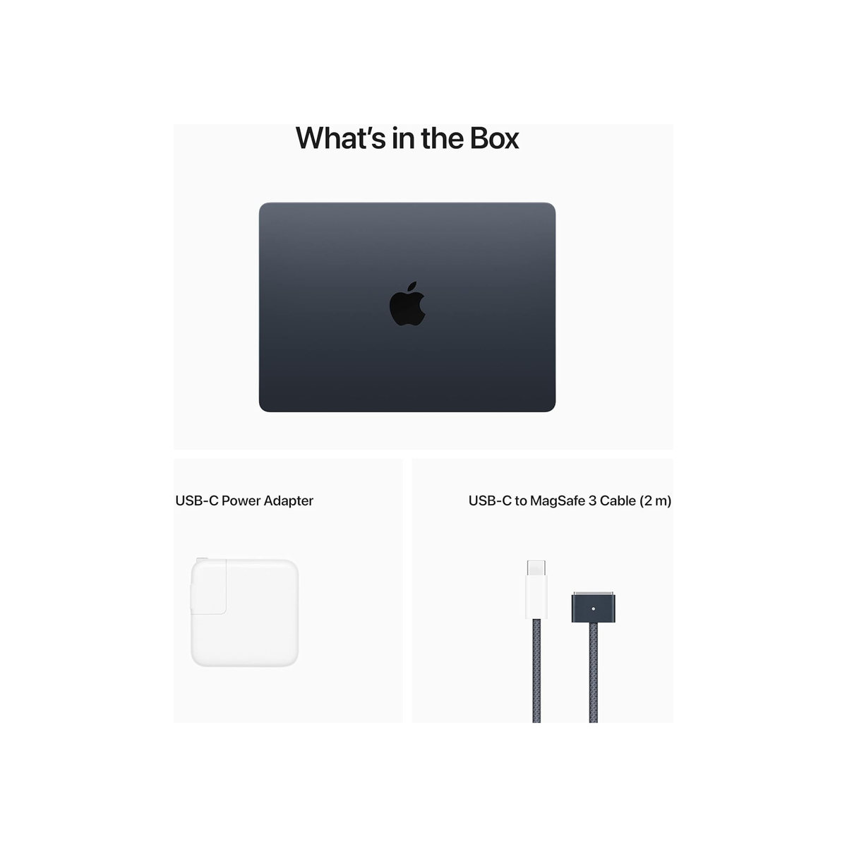 Apple MacBook Air 2022 laptop with M2 chip: 13.6-inch Liquid Retina display, 16GB RAM, 256GB SSD storage, backlit keyboard, 1080p FaceTime HD camera. Works with iPhone and iPad; Midnight