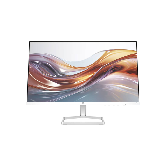 HP Series 5 524SA Monitor, 24" FHD IPS Display, 100Hz Refresh Rate, 5ms (GtG with Overdrive), Tilt Adjustable, Built-In 2x 2W Speaker, Micro Edge On 3 Sides, 16.7m Colors, White/Silver | 94C36AA#ABB HP