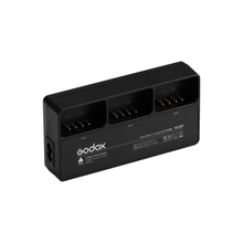 Godox VC26T Multi-Battery Charger, 100-240V AC Compatible, Charges up to 3 Batteries Simultaneously, Compatible for V1 | VC26T