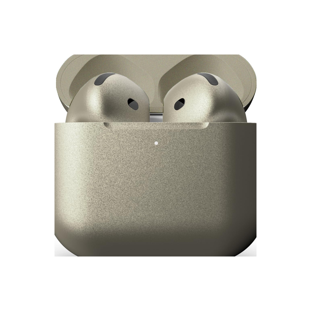 MERLIN CRAFT CUSTOMISED BOLD APPLE AIRPODS 4 ANC WIRELESS EARBUDS, BLUETOOTH HEADPHONES, PERSONALIZED SPATIAL AUDIO, WATER RESISTANT,NOISE CANCELLATION, USB-C CASE, H2 CHIP (NATURAL TITANIUM)