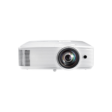 Optoma EH412STx Short Throw 1080p HDR Professional Projector | Super Bright 4,000 Lumens | Business Presentations, Classrooms, and Meeting Rooms | 15,000 Hour Lamp Life | Speaker Built in | Portable
