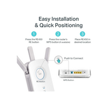 TP-Link AC1750 WiFi Extender (RE450), PCMag Editor's Choice, Up to 1750Mbps, Dual Band WiFi Repeater, Internet Booster, Extend WiFi Range further