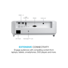 Optoma EH412x Professional 1080p Projector | 4,500 Lumens for Daytime Use in Meetings, Training and Classrooms | 15,000 Hour Lamp Life | 4K HDR Input | Built-in Speaker