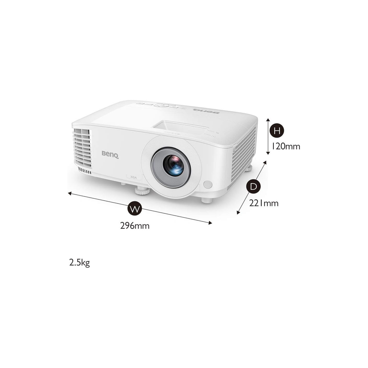 BenQ MX560 XGA Business & Education Projector, DLP, 4000 Lumens High Brightness, 20000:1 High Contrast Ratio, Dual HDMI, USB-A, Upto 15000 hrs Extra-Long Lamp Life, 10W Speaker, 3D Capable
