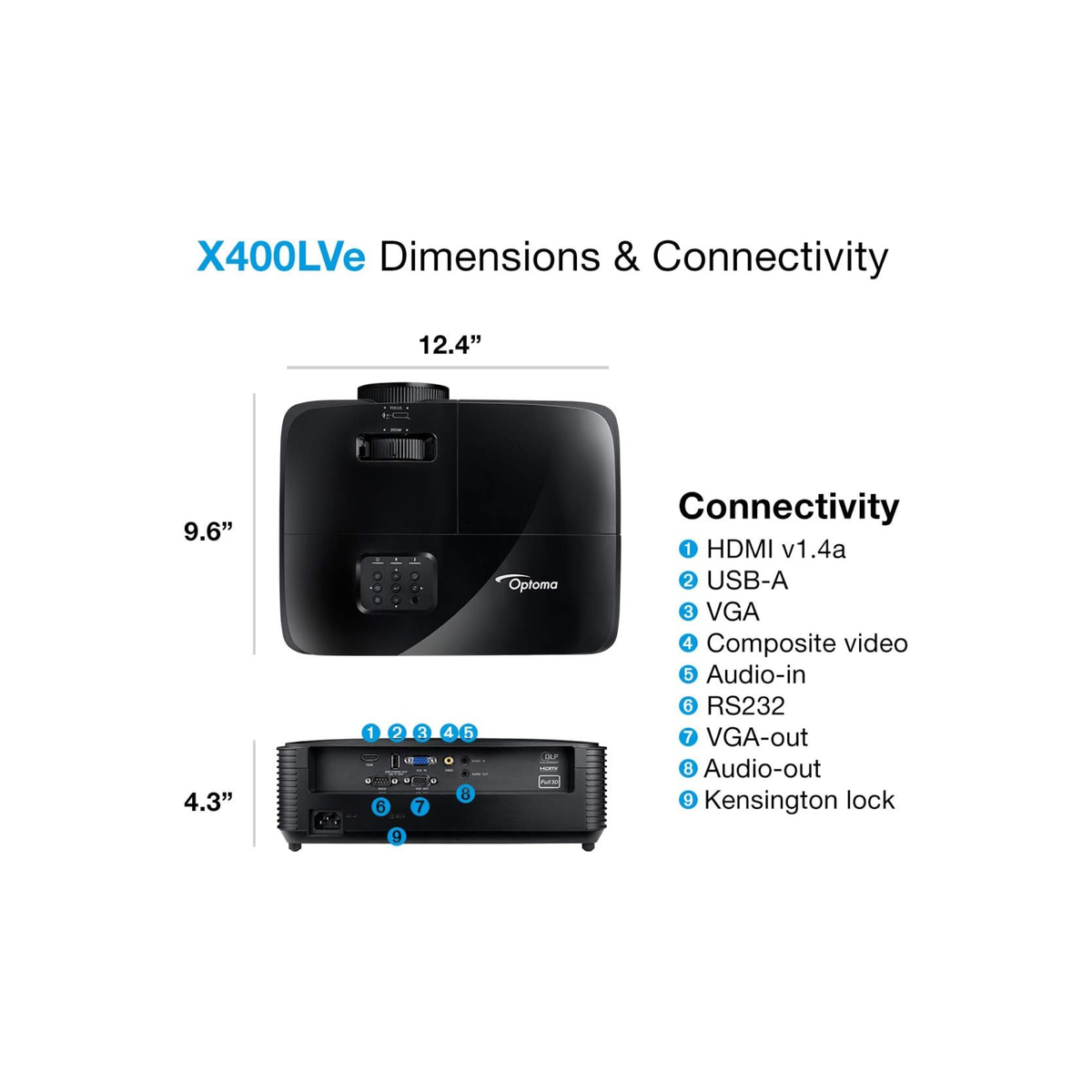 Optoma X400LVe XGA Professional Projector
