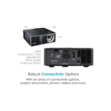 Optoma ML750 WXGA 700 Lumen 3D Ready Portable DLP LED Projector with MHL Enabled HDMI Port, White