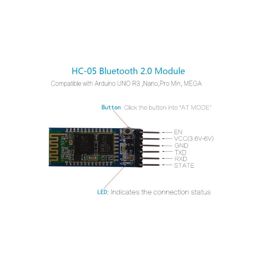 DSD TECH HC-05 Bluetooth Serial Pass-through Module Wireless Serial Communication