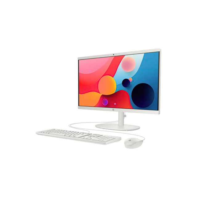 HP AIO 22-dg0012nh All-in-One Desktop PC – 21.5″ FHD VA Display, Intel® Core™ i3-N300, 8GB DDR5 RAM, 512GB SSD, Wi-Fi 6, Windows 11 Pro, Keyboard & Mouse Included – Cashmere White