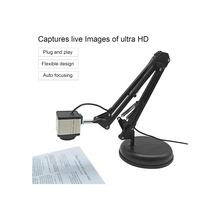 Dpofirs 8MP Document Camera, Auto Focusing Overhead Projector, A3 Size 15fps 3264x2448p, USB2.0 Book Scanner for Teachers, Document Projector for Live Demo Distance Education