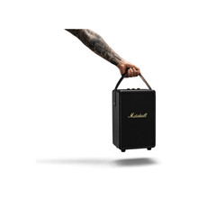 Marshall Tufton Portable Bluetooth 5.0 Speaker, 20+ Hours of Wireless Playtime - Water Resistant Speakers(IPX2), Powerful Audio, Black & Brass
