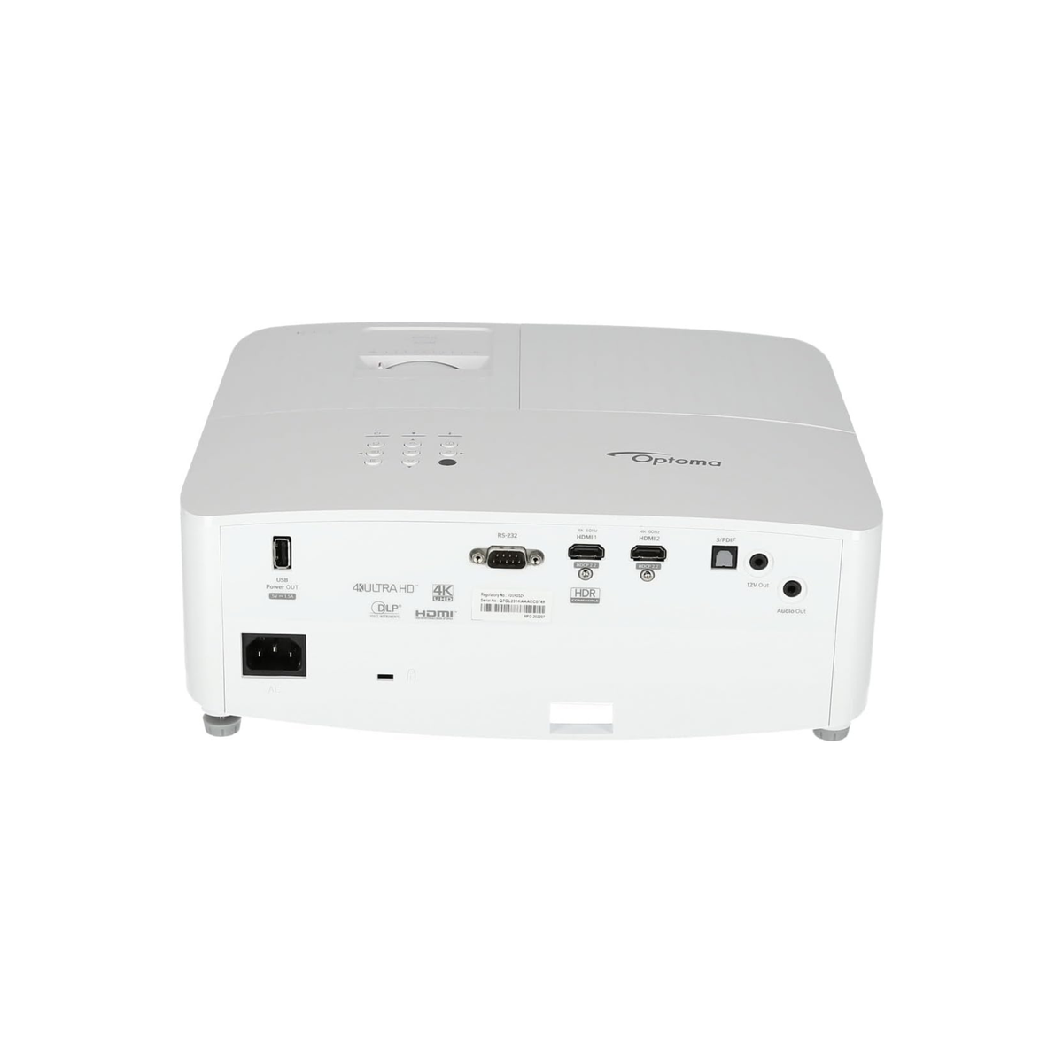 Optoma UHD38x UHD/Home 4000 - Black DLP Projector with DisplayPort, 6375 Lumens, 3840 x 2160 Resolution