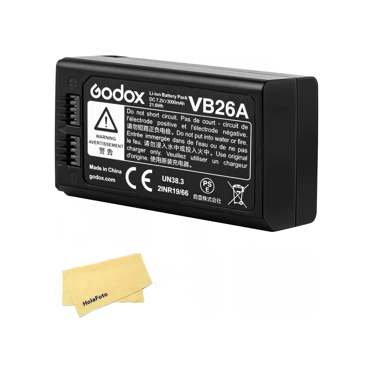 Godox VB26 Rechargeable Lithium-Ion Battery for V1 and V860III Flash Heads 2600mAh, Long-Lasting Power