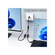 Generic RJ45 Network 1 to 2 Port Ethernet Adapter Splitter, RJ45 1 Male to 2 Female LAN Ethernet Splitter Adapter Cable Suitable Super Cat5, Cat5e, Cat6, Cat7 LAN Ethernet Socket Connector Adapter