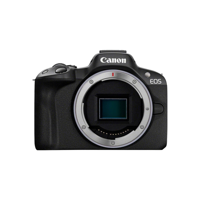 Canon EOS R50 Mirrorless Camera, Black + RF S 18 45mm F4.5 6.3 IS STM Lens