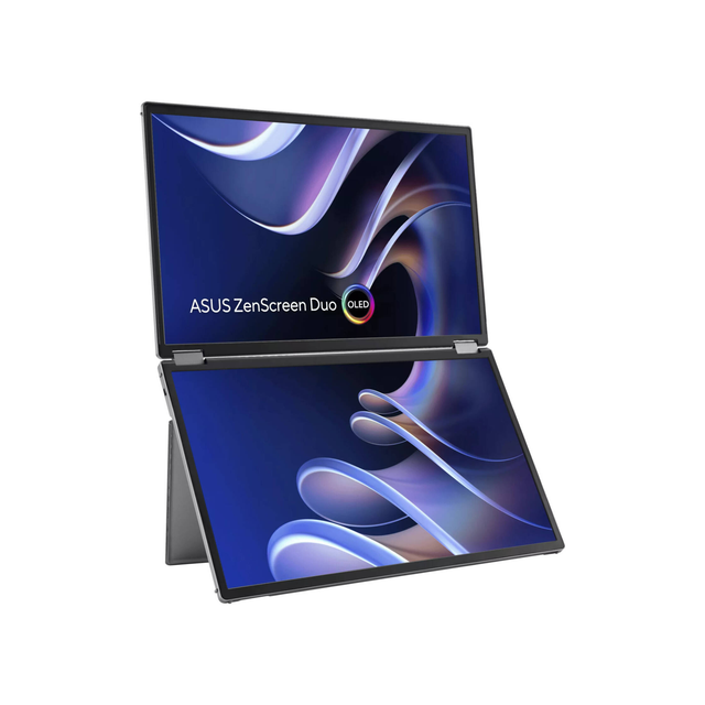 ASUS ZenScreen Duo OLED MQ149CD Foldable Portable Monitor, Dual 14" OLED Display, FHD Resolution, 60Hz Refresh Rate, 1ms (GtG) Response Time, 1073.7m Color Display | MQ149CD
