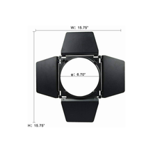 Godox BD-04 Barn Door with Honeycomb Grid and 4 Color Gel Filters(Red Yellow Blue Green) Compatible for Godox 7