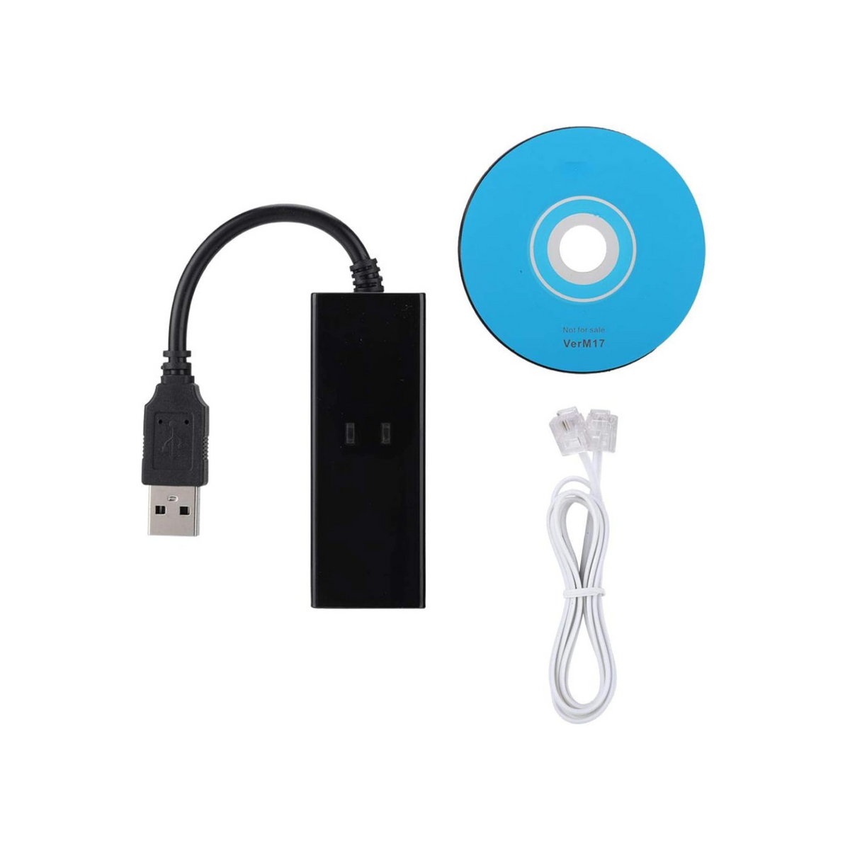 Vipxyc Data Modem, USB 2.0 External Dial Up Voice Fax Data Modem Fit 56K Download Speeds Supports Caller ID for Win7 Win8 Win10 XP