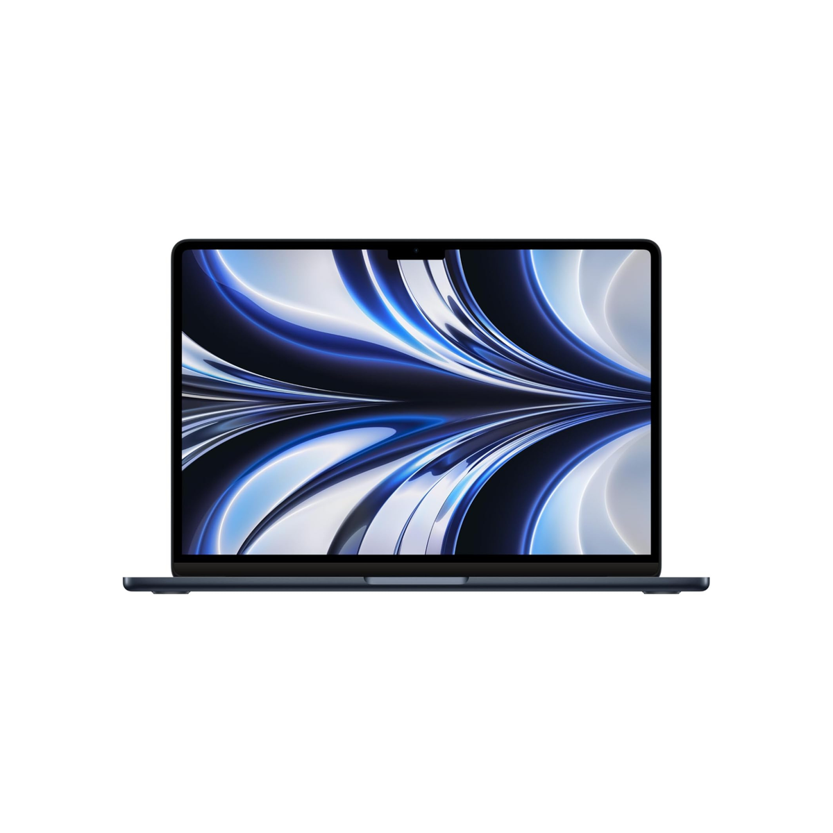 Apple MacBook Air 2022 laptop with M2 chip: 13.6-inch Liquid Retina display, 16GB RAM, 256GB SSD storage, backlit keyboard, 1080p FaceTime HD camera. Works with iPhone and iPad; Midnight