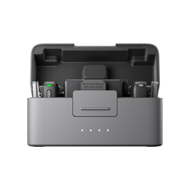 DJI Mic Mini, Omnidirectional, Two-Level Active Noise Cancelling, Bluetooth 5.3, 48-Hour Operation, 400m Transmission Distance, 2x Transmitter, Receiver, Charging Case, Black | MIC-MINI