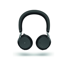 Jabra Evolve2 75 Wireless PC Headset with Charging Dock and 8-Mic Technology - Dual Foam Stereo Headphones with Advanced Active Noise Cancellation, USB-C Bluetooth Adapter and MS Compatibility - Black