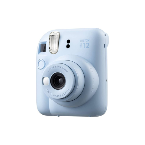 Fujifilm Instax Mini 12 Instant Camera, 60mm Lens, Automatic Exposure, 90 Seconds Developing Time, Automatic Light Adjustment, Automatic Film Ejection, Pastel Blue | 16806248