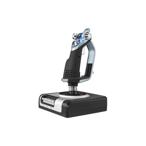 Logitech G Saitek X52 Flight Control System, Controller And Joystick Simulator, Lcd Display, Illuminated Buttons, 2Xusb, Pc - Black/Silver
