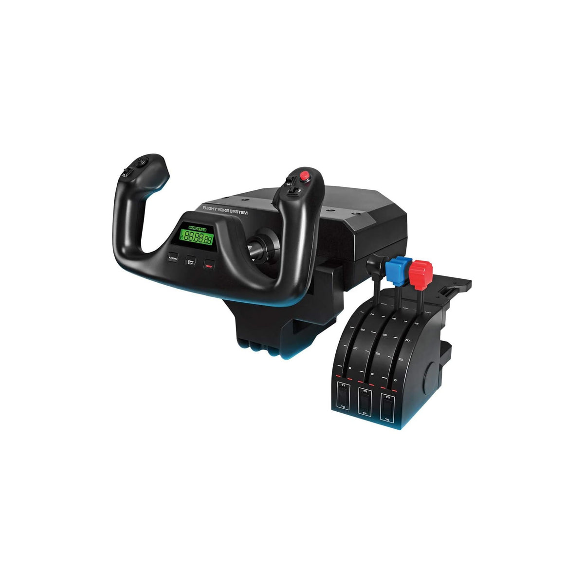 Logitech G Saitek Pro Flight Yoke System, Professional Simulation Yoke And Throttle Quadrant, 3 Modes, 75 ProgRAMmable Controls, Configurable Throttle Knobs, Steel Shaft, Usb, Pc - Black