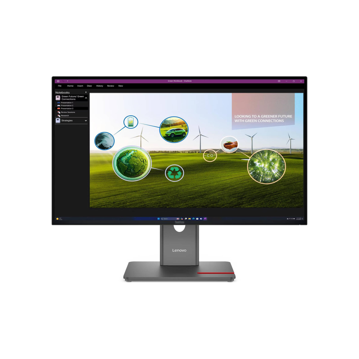 Lenovo ThinkVision P27Q-40 Monitor, 27" IPS Display, QHD Resolution, 120Hz Refresh Rate, 4ms (GtG Extreme) Response Time, 1.07 Billion Color Support, Eclipse Black | 64A7GAT6UK
