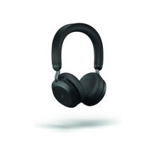 Jabra Evolve2 75 Wireless PC Headset with Charging Dock and 8-Mic Technology - Dual Foam Stereo Headphones with Advanced Active Noise Cancellation, USB-C Bluetooth Adapter and MS Compatibility - Black