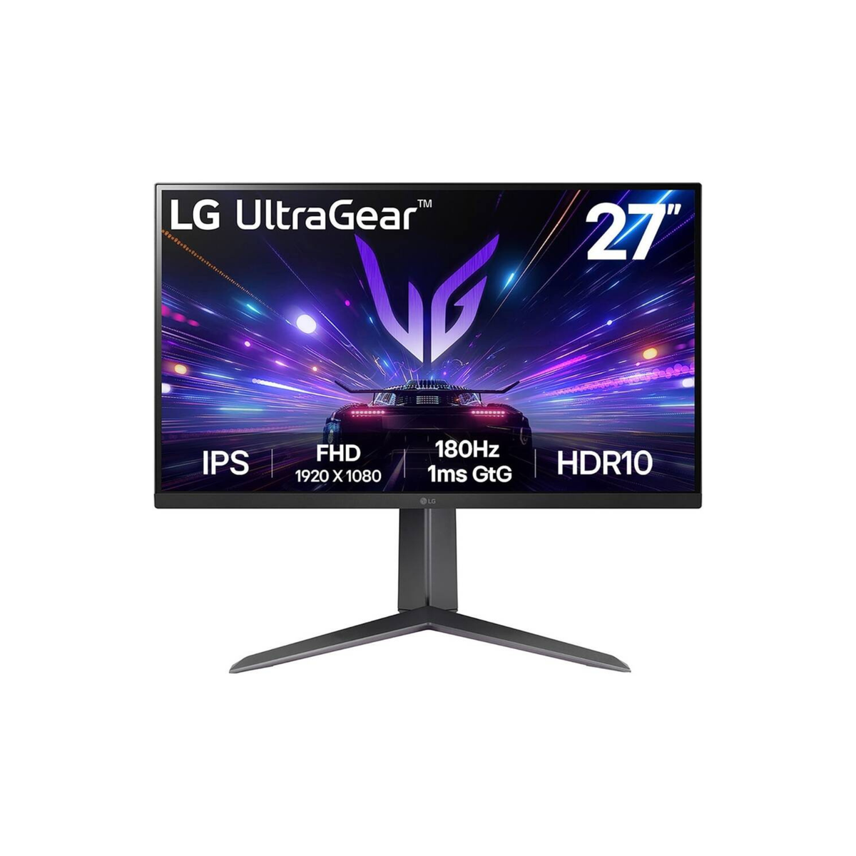 LG 27GS65F UltraGear Gaming Monitor, 27" IPS Display, FHD Resolution, 180Hz Refresh Rate, 1ms (GtG) Response Time, AMD FreeSync & NVIDIA G-Sync Technology, 16.7m Color Display, Black | 27GS65F