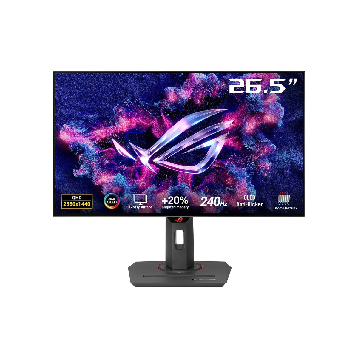 ASUS ROG Strix OLED XG27AQDMG Gaming Monitor, 27" QHD WOLED Display, 240Hz Refresh Rate, 0.03ms (GtG) Response Time, FreeSync Premium & G-SYNC Compatible, Black | 90LM0AH0-B01A70