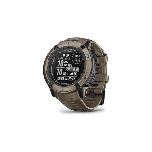 GARMIN Solar Charging Smartwatch Instinct® 2X Solar - Tactical Edition | Fitness Watch with Unlimited Battery Life, Built-in LED Flashlight and Built-in Sports Apps | 24/7 Health Monitoring