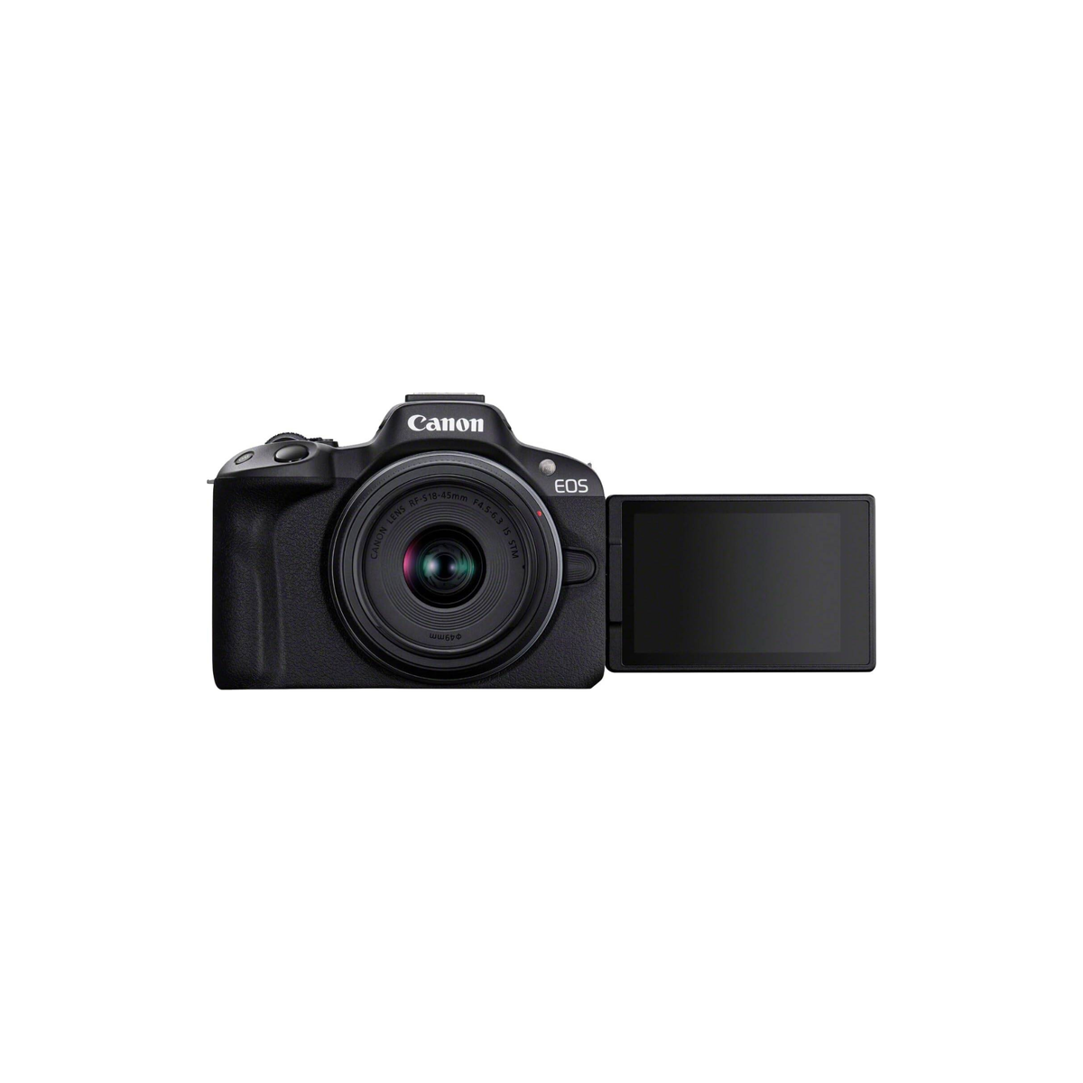 Canon EOS R50 Mirrorless Camera, Black + RF S 18 45mm F4.5 6.3 IS STM Lens