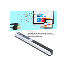 Cryfokt Portable Document Scanner, Mobile Photo Scanner for A4 Documents High Definition 900 DPI Photos Receipts PDF JPG Scanning Handheld Rechargeable Scanner for Home Office Travel