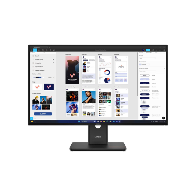 Lenovo ThinkVision T32UD-40 Monitor, 32" IPS Display, 4K UHD Resolution, 60Hz Refresh Rate, 4ms (GtG Extreme) Response Time, 1.07 Billion Color Support, Black | 64B0GAT1UK