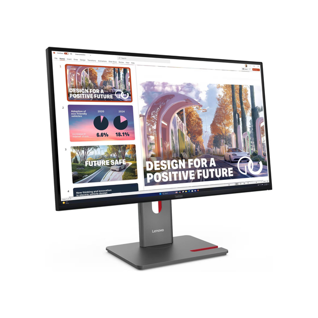 Lenovo ThinkVision P27QD-40 Monitor, 27" IPS Display, QHD Resolution, 120Hz Refresh Rate, 4ms (GtG Extreme) Response Time, 1.07 Billions Color Support, Raven Black | 64B3GAT2UK