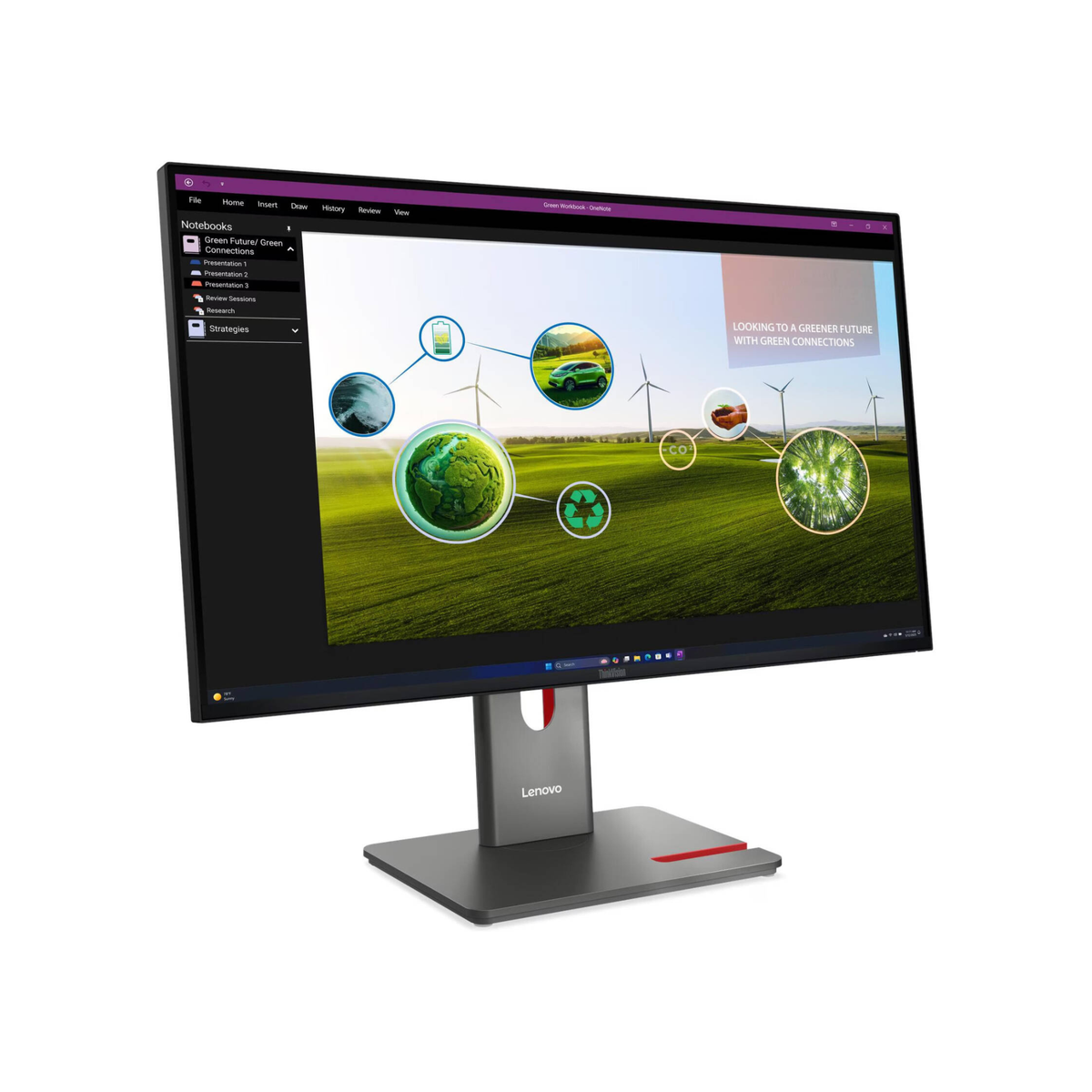 Lenovo ThinkVision P27Q-40 Monitor, 27" IPS Display, QHD Resolution, 120Hz Refresh Rate, 4ms (GtG Extreme) Response Time, 1.07 Billion Color Support, Eclipse Black | 64A7GAT6UK