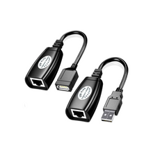 Excefore USB Extender Over RJ45 Cat 6/5/5e Adapter, RJ45 Ethernet Splitter to USB Extension UP to 50m/164ft, Compatible with Computers, Mobile Phones, Mice, Keyboards, U Disks, Printers, Cameras