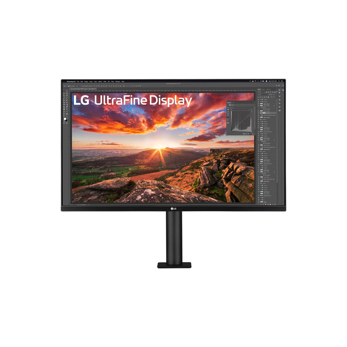 LG 32UN880K Ergo Monitor, 32" IPS Display, 4K UHD Resolution, 60Hz Refresh Rate, 5ms (GtG @ Faster) Response Time, 1.07b Color Display, Dynamic Action Sync, Black | 32UN880K