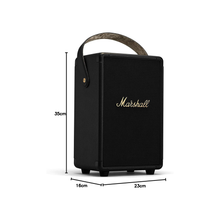 Marshall Tufton Portable Bluetooth 5.0 Speaker, 20+ Hours of Wireless Playtime - Water Resistant Speakers(IPX2), Powerful Audio, Black & Brass