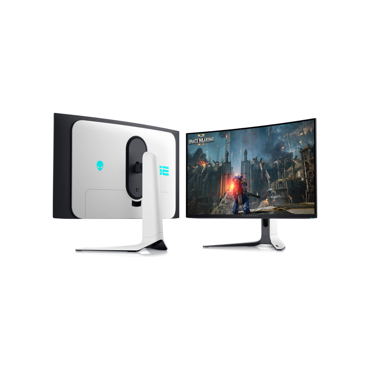 DELL Alienware 32" 4K QD-OLED Curved Gaming Monitor, 4K UHD 3840x2160 @ 240Hz, 0.03ms G-to-G, AdaptiveSync & NVIDIA G-Sync, 1Bn Colors, DCI-P3 99% Dolby Vision, DP 1.4 / HDMI 2.1, USB-C | AW3225QF