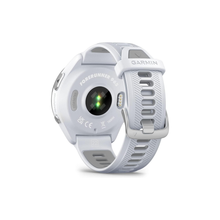 GARMIN FORERUNNER 965, TITANIUM BEZEL WITH WHITESTONE CASE AND WHITESTONE/POWDER GRAY SILICONE BAND