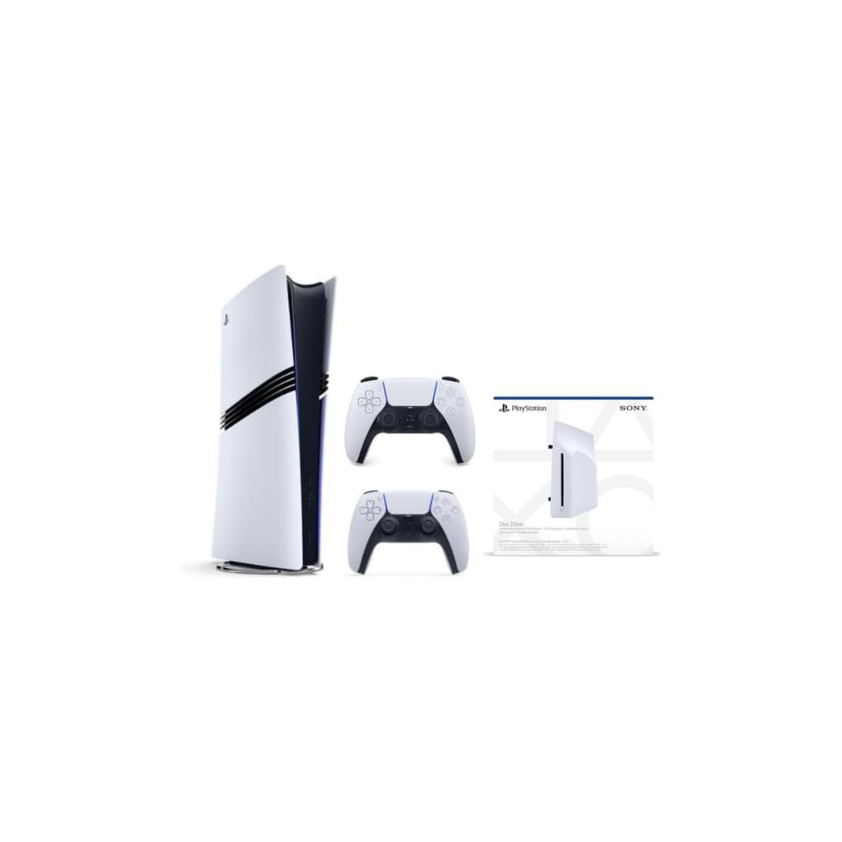 Sony PlayStation 5 PRO Digital Console with Extra Dual Sense White Controller + Disc Drive - Bundle - International Version