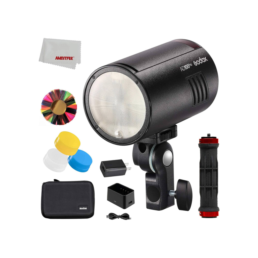 Godox AD100Pro 100Ws Ttl 2. 4G 1/8000 Hss Outdoor Flash Light
