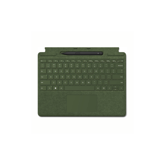 Microsoft Surface Pro Signature Keyboard and Slim Pen 2 Bundle - Tactile With Backlit Keys and Glass Trackpad for Surface Pro 9 or X - Forest