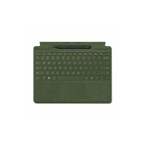 Microsoft Surface Pro Signature Keyboard and Slim Pen 2 Bundle - Tactile With Backlit Keys and Glass Trackpad for Surface Pro 9 or X - Forest
