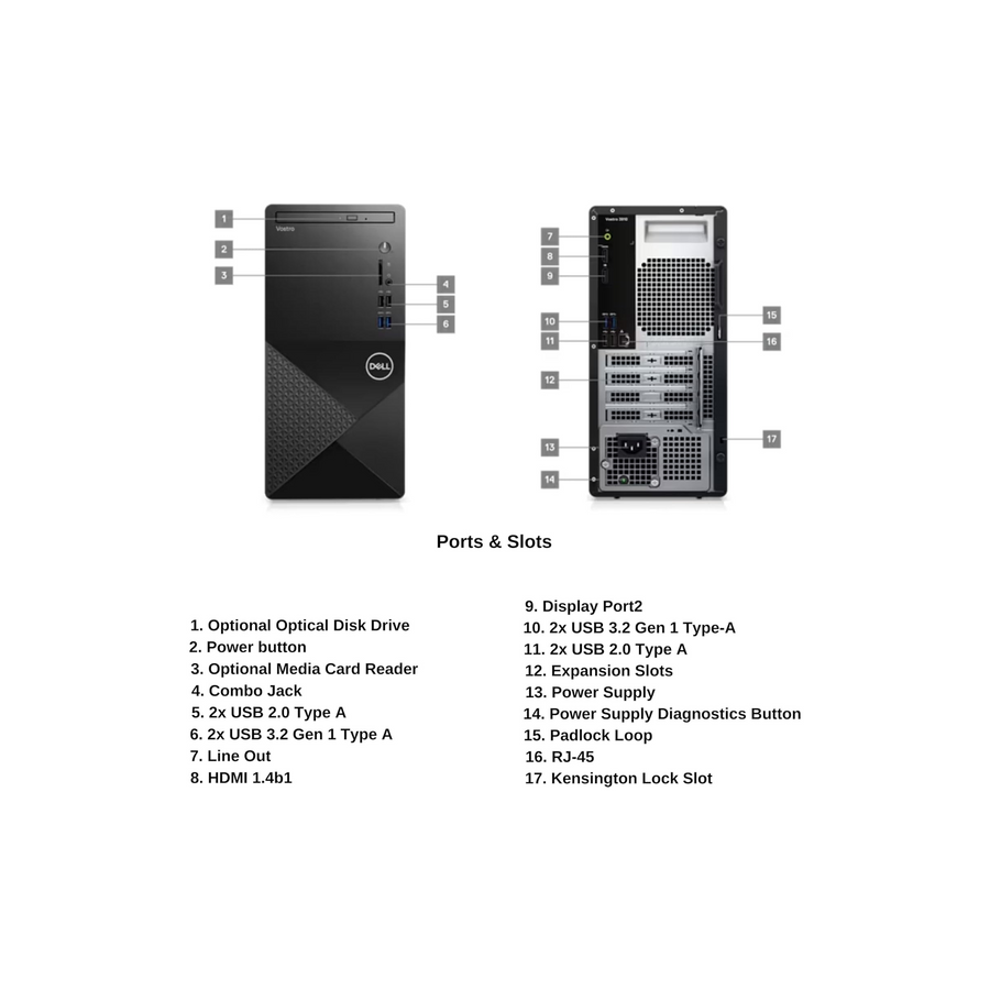 Dell 2022 Newest Dell Vostro 3910 12th Generation Business Desktop